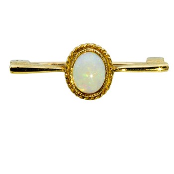 9ct Gold Opal Bar Brooch